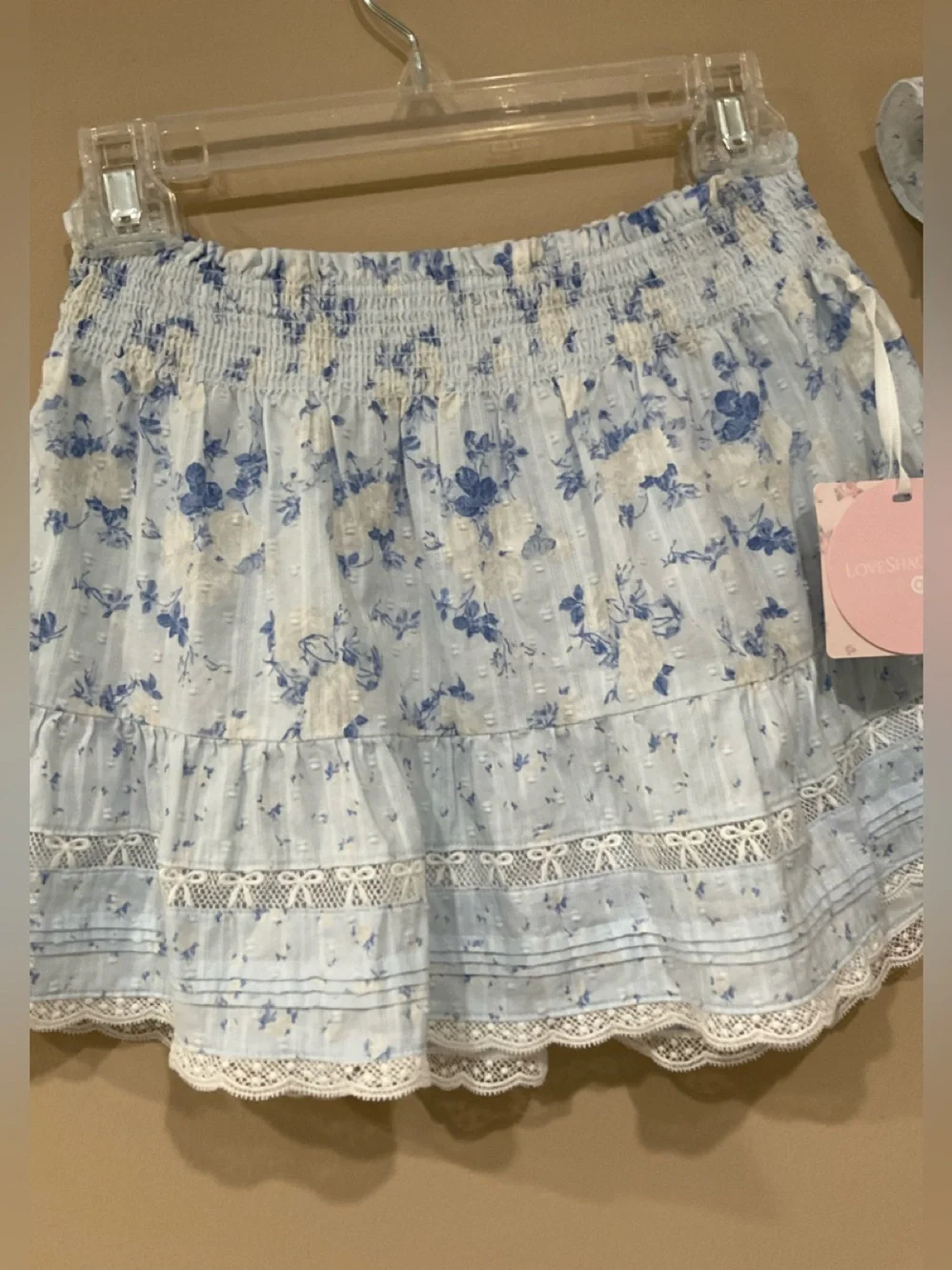 🍏 NWT LoveShackFancy Girl’s Adorned Lined 2 Pieces Blue Set, Size 12